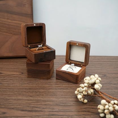 Knot Proposal Wooden Jewelry Box Small Portable Travel Ring Earrings Pendant Mini Jewelry Storage Box - image 4