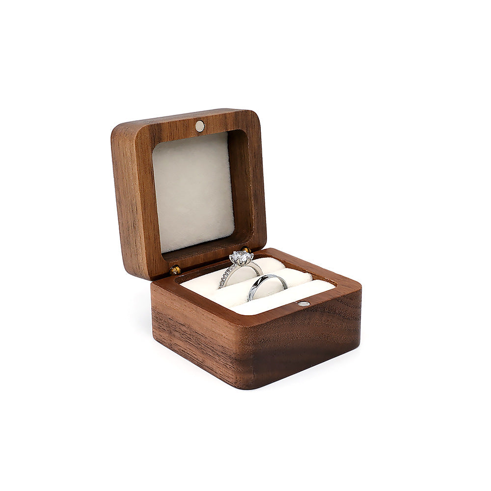 Knot Proposal Wooden Jewelry Box Small Portable Travel Ring Earrings Pendant Mini Jewelry Storage Box - image 5