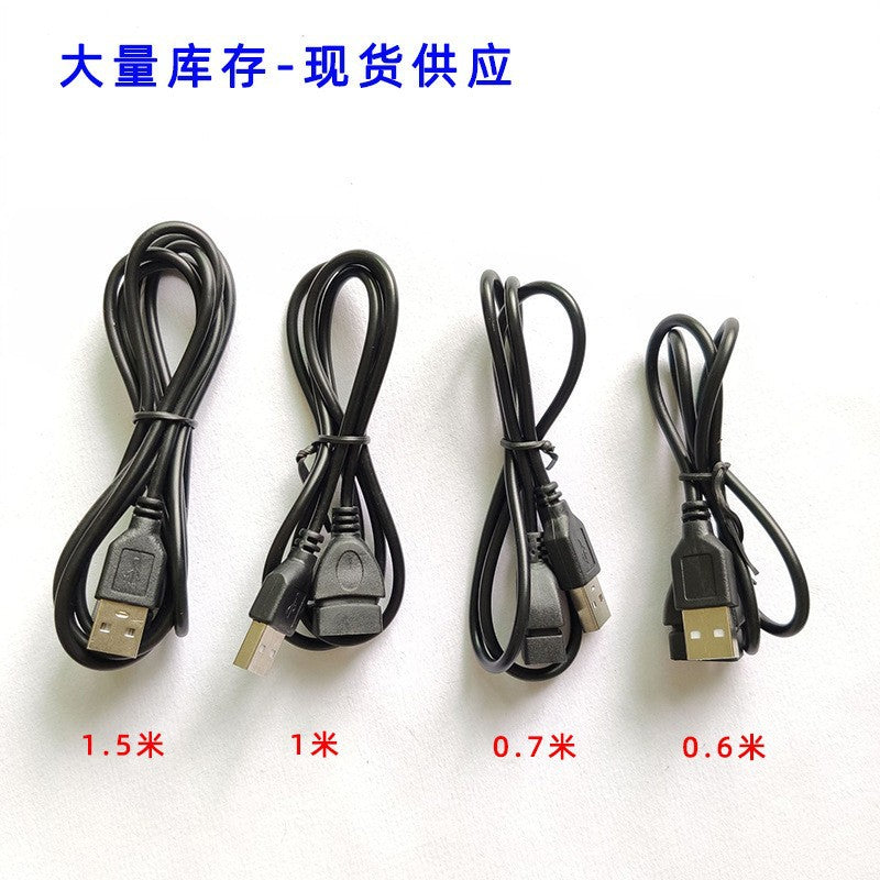 usb male-to-female extension cord luggage buckle protective sleeve computer keyboard u disk mouse data connection charging cable - image 3