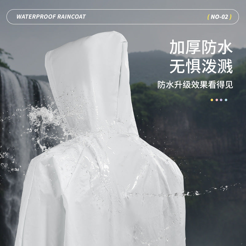Manufacturer Wholesale Thickened Eva Non-Disposable One-Piece Raincoat for Adults, Men and Women, Portable Outdoor Travel Set Rain Poncho - image 4