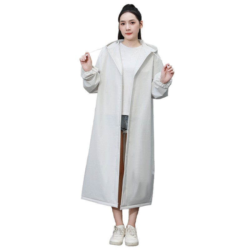 Manufacturer Wholesale Thickened Eva Non-Disposable One-Piece Raincoat for Adults, Men and Women, Portable Outdoor Travel Set Rain Poncho - image 5