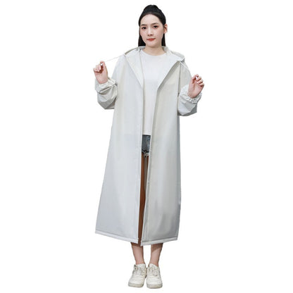 Manufacturer Wholesale Thickened Eva Non-Disposable One-Piece Raincoat for Adults, Men and Women, Portable Outdoor Travel Set Rain Poncho - image 5