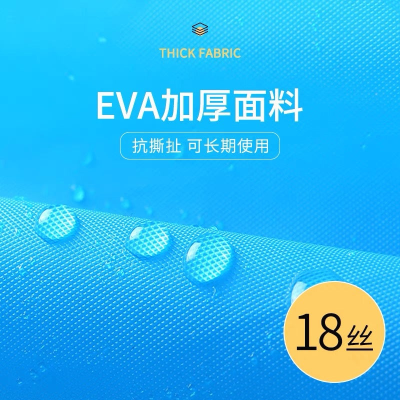 Wholesale Eva Non-Disposable Raincoat for Adults Thickened Outdoor Travel Portable Full Body Rainproof One-Piece Raincoat - image 3