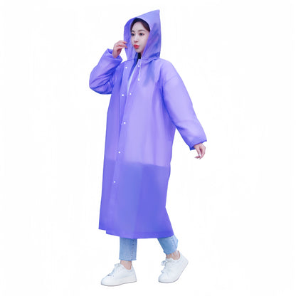 Wholesale Eva Non-Disposable Raincoat for Adults Thickened Outdoor Travel Portable Full Body Rainproof One-Piece Raincoat - image 5