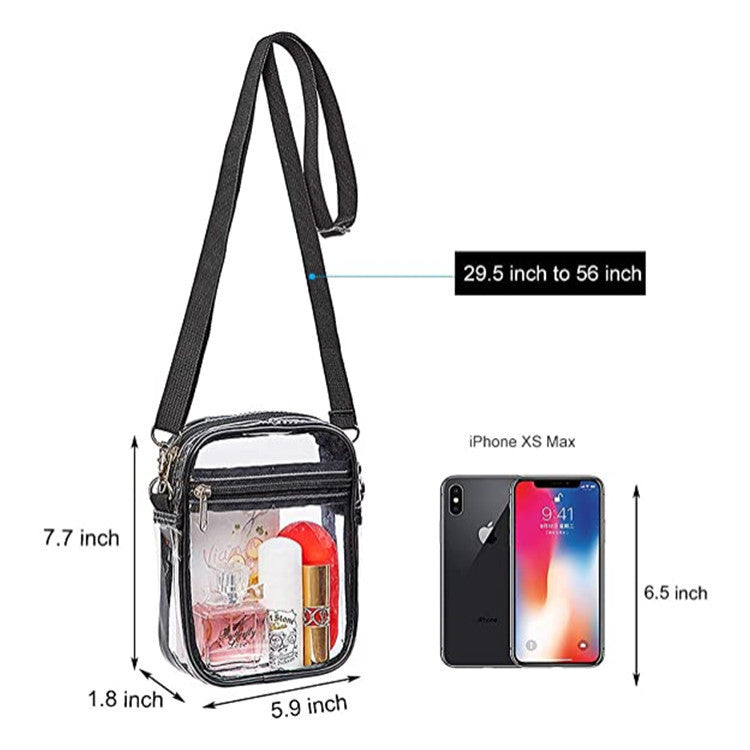 Cross-Border Pvc Transparent Bag, Multi-Functional Portable Shoulder Crossbody Bag, Waterproof Travel Outdoor Sports Storage Coin Bag - image 2