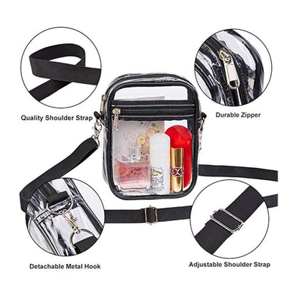 Cross-Border Pvc Transparent Bag, Multi-Functional Portable Shoulder Crossbody Bag, Waterproof Travel Outdoor Sports Storage Coin Bag - image 3