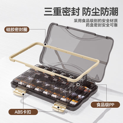 Medicine Box for Seven Days a Week, Travel Transparent Medicine Box, Portable Medicine Box, Medicine Dispensing Box, Medicine Storage Box, Cross-Border Medicine - image 2