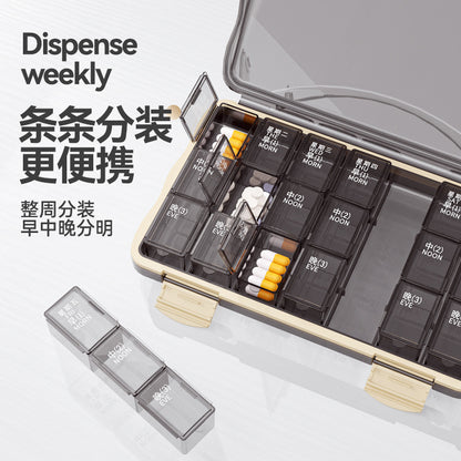 Medicine Box for Seven Days a Week, Travel Transparent Medicine Box, Portable Medicine Box, Medicine Dispensing Box, Medicine Storage Box, Cross-Border Medicine - image 3