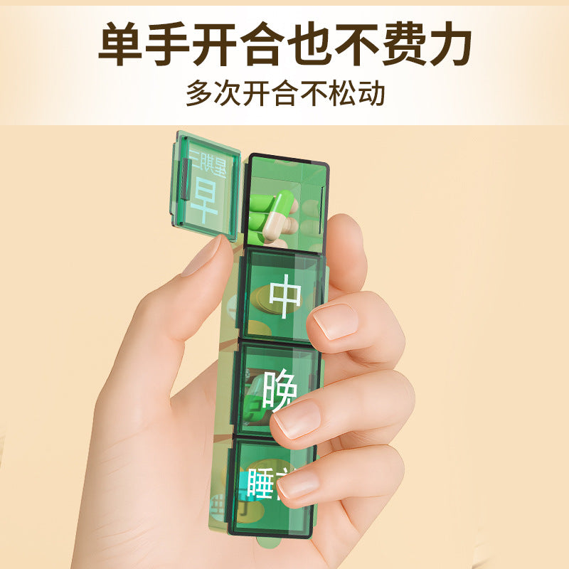 Medicine Box for Seven Days a Week, Travel Transparent Medicine Box, Portable Medicine Box, Medicine Dispensing Box, Medicine Storage Box, Cross-Border Medicine - image 4