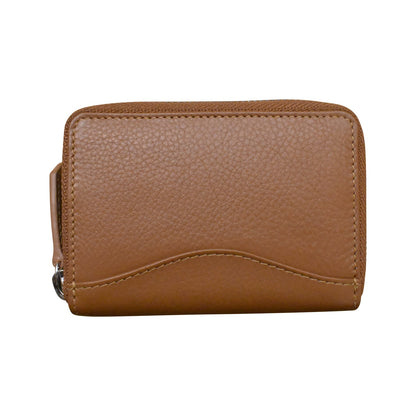 Accordion Card Holder with Metal Zip