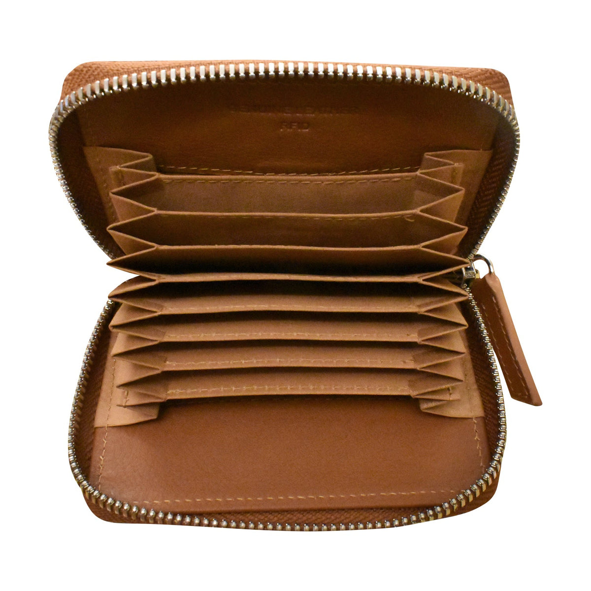 Accordion Card Holder with Metal Zip
