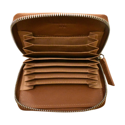 Accordion Card Holder with Metal Zip