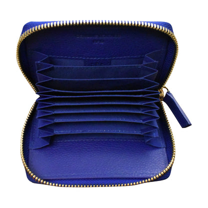 Accordion Card Holder with Metal Zip