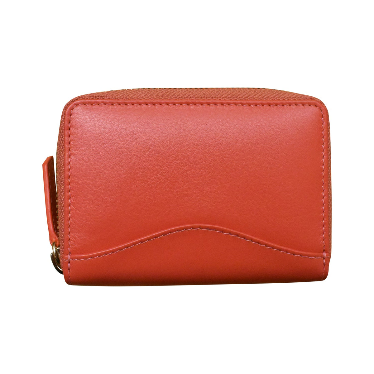 Accordion Card Holder with Metal Zip