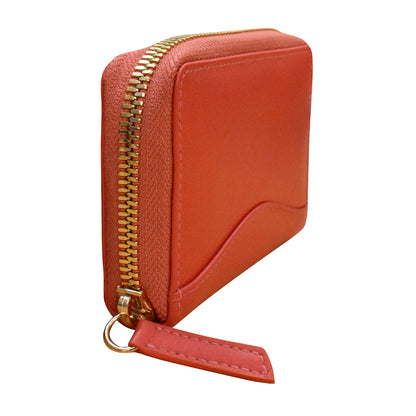 Accordion Card Holder with Metal Zip