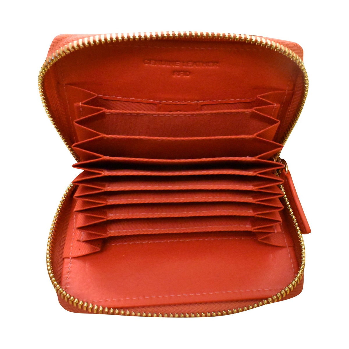 Accordion Card Holder with Metal Zip