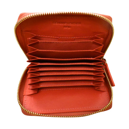 Accordion Card Holder with Metal Zip