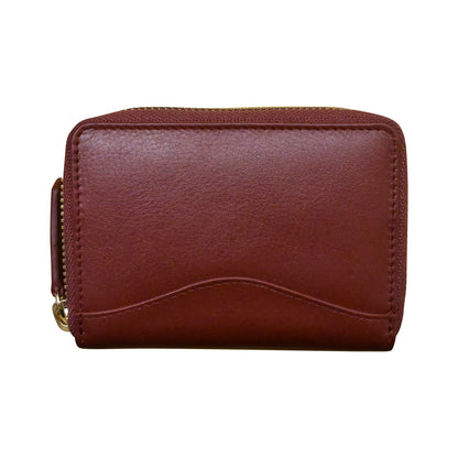 Accordion Card Holder with Metal Zip