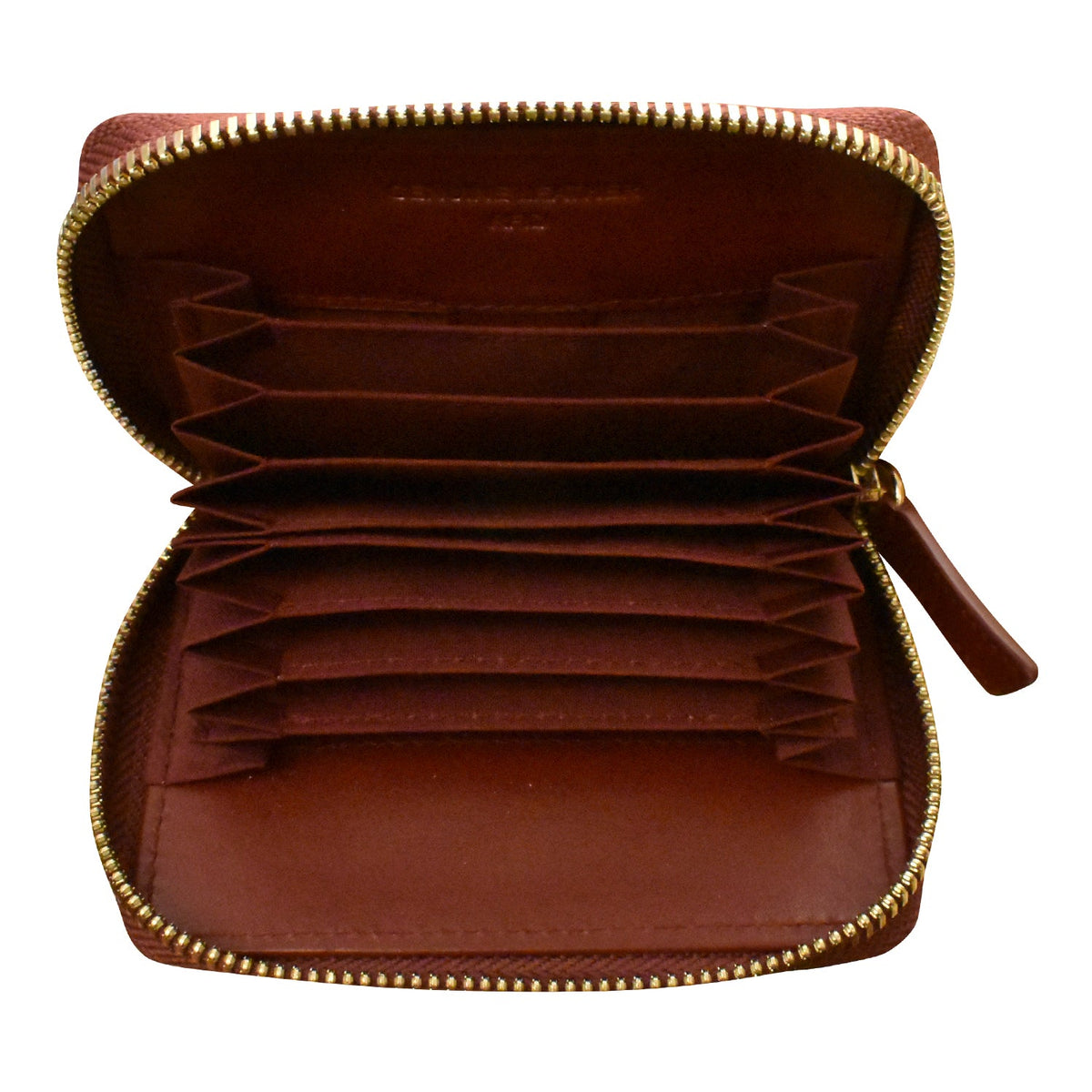 Accordion Card Holder with Metal Zip