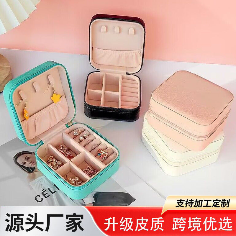 Cross-Border Jewelry Storage Box, Travel Portable Jewelry Box, Compact Ring Packaging, Jewelry Bracelet Manufacturer in Stock - image 1