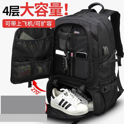 Super Large Capacity Men's Backpack Premium Travel Backpack Sports Outdoor Luggage Bag Mountaineering Bag Waterproof Schoolbag - image 2