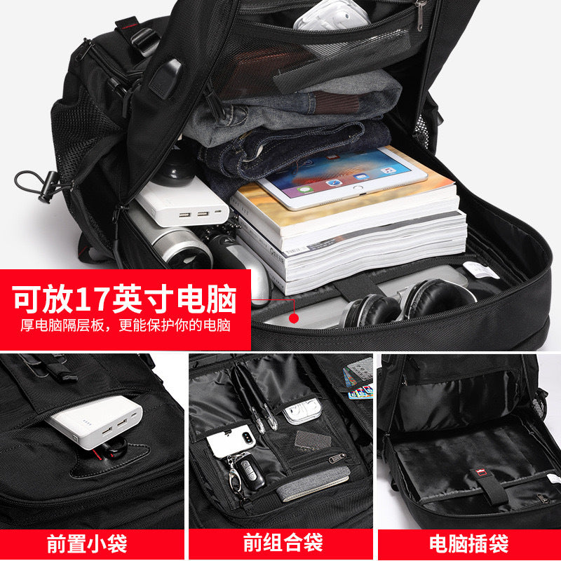 Super Large Capacity Men's Backpack Premium Travel Backpack Sports Outdoor Luggage Bag Mountaineering Bag Waterproof Schoolbag - image 4