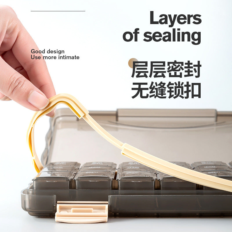 Medicine box early afternoon and late packing large capacity 7 days small size medicine dispenser portable one week medicine box tablet packing box - image 3