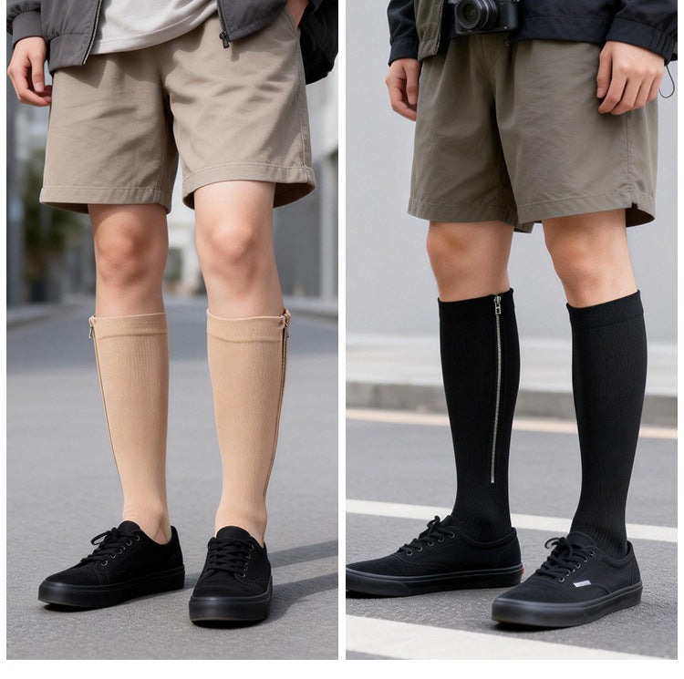 Factory Ready-Made Zipper Mid-Calf Pressure Socks Open-Toe Toe Pressure Shaping Sports Travel Waterproof Swelling Compression Socks - image 4