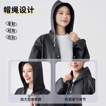 Non-disposable thickened outdoor travel adult poncho drifting EVA portable light men's and women's fashion raincoat wholesale - image 4