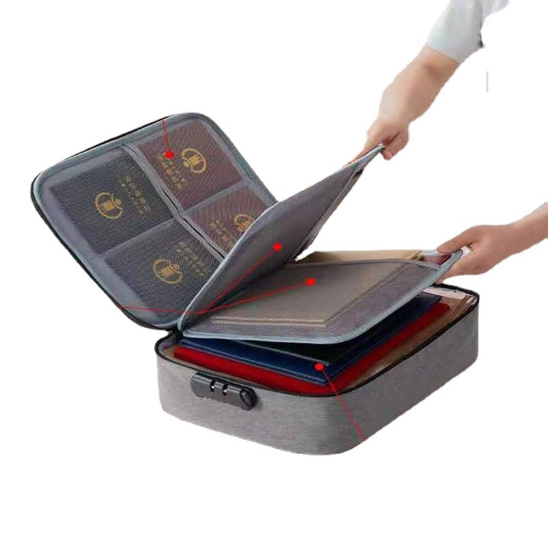 Home Certificate Storage Bag Large Capacity Home Certificate Passport Card Bag Waterproof Folder File Organize Storage Bag - image 5