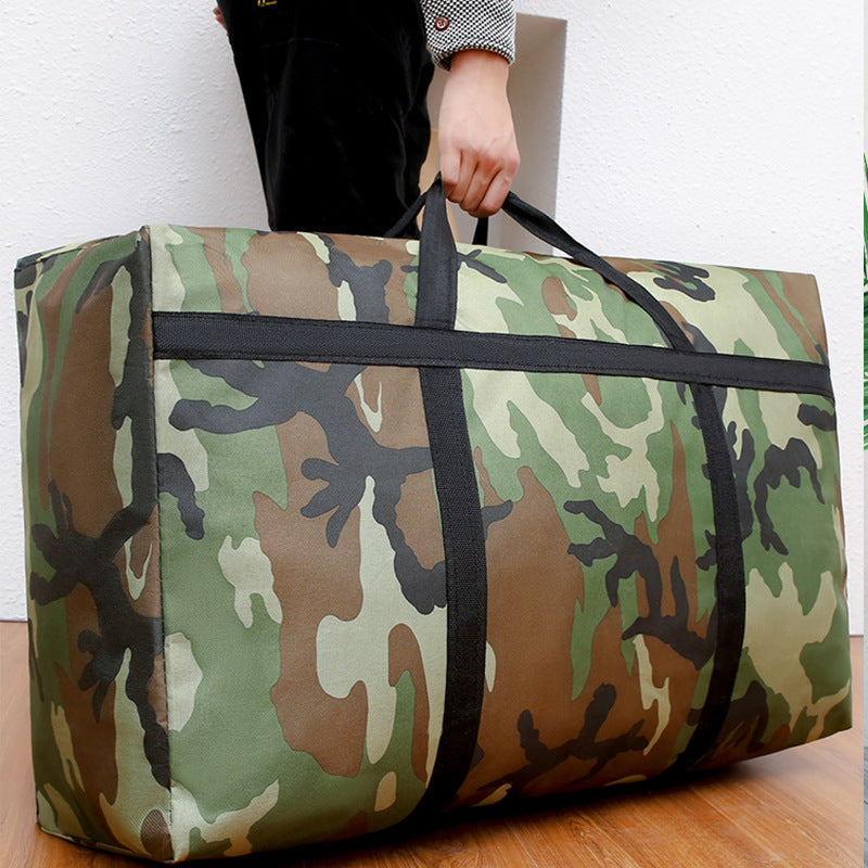 Packing bag moving waterproof strong large thick camouflage luggage bag quilt Oxford cloth moving bag wholesale - image 1