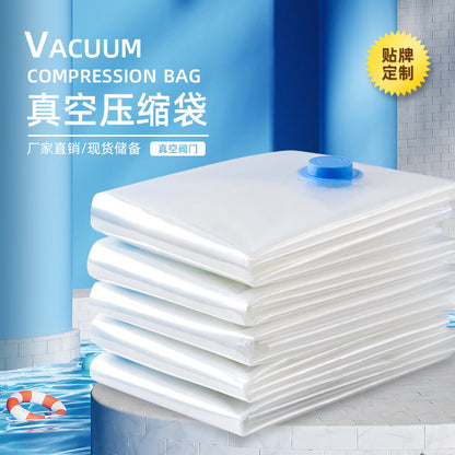 Transparent Suction Vacuum Compression Bag Travel Clothes Storage Bag Pressure Suction Clothes Quilt Thickened Storage Bag - image 2