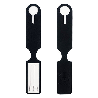 Cross-border in stock 6-color optional fixed enterprise LOGO with printed paper card pu leather long hanging luggage tag - image 5