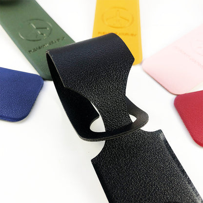 Cross-Border Double-Sided Leather Leather Luggage Tag Comes with Card Paper Straps Conjoined Long Pvc Luggage Tag - image 4