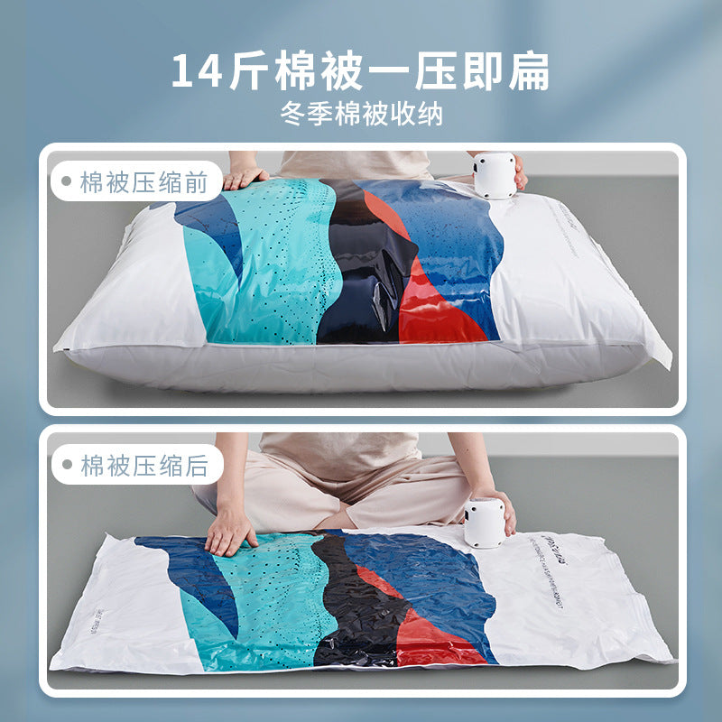 Vacuum Compression Storage Bags for Home Use, Suitable for Quilts, Bedding, down Jackets, Clothes, Travel Duvets, Large Size - image 3