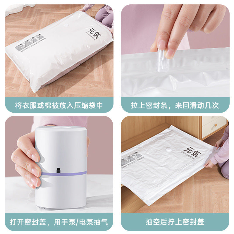 Vacuum Compression Storage Bags for Home Use, Suitable for Quilts, Bedding, down Jackets, Clothes, Travel Duvets, Large Size - image 4