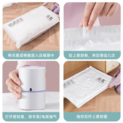 Vacuum Compression Storage Bags for Home Use, Suitable for Quilts, Bedding, down Jackets, Clothes, Travel Duvets, Large Size - image 4