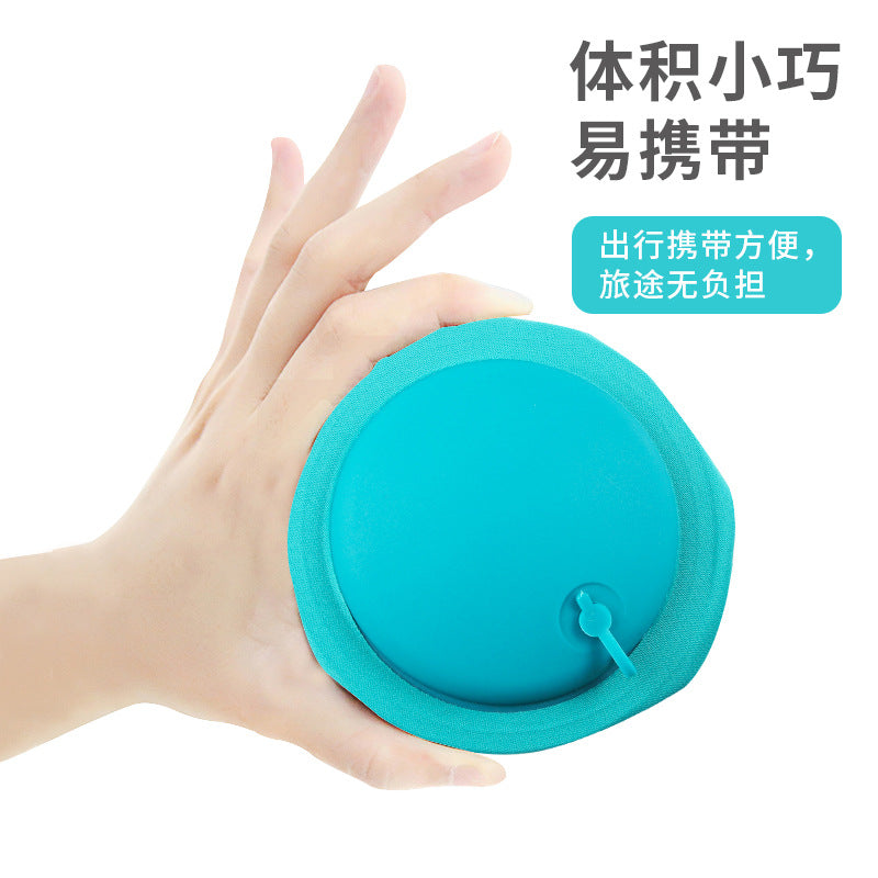 Inflatable U-shaped pillow press automatic inflatable portable travel neck pillow aircraft pillow outdoor travel Sanbao inflatable pillow - image 2