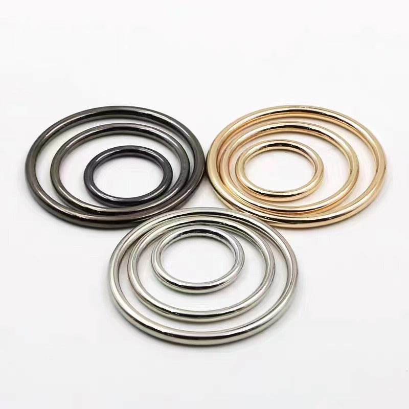 Factory zinc alloy round ring buckle luggage metal circle button clothing decorative ring O-shaped coil button wholesale - image 1