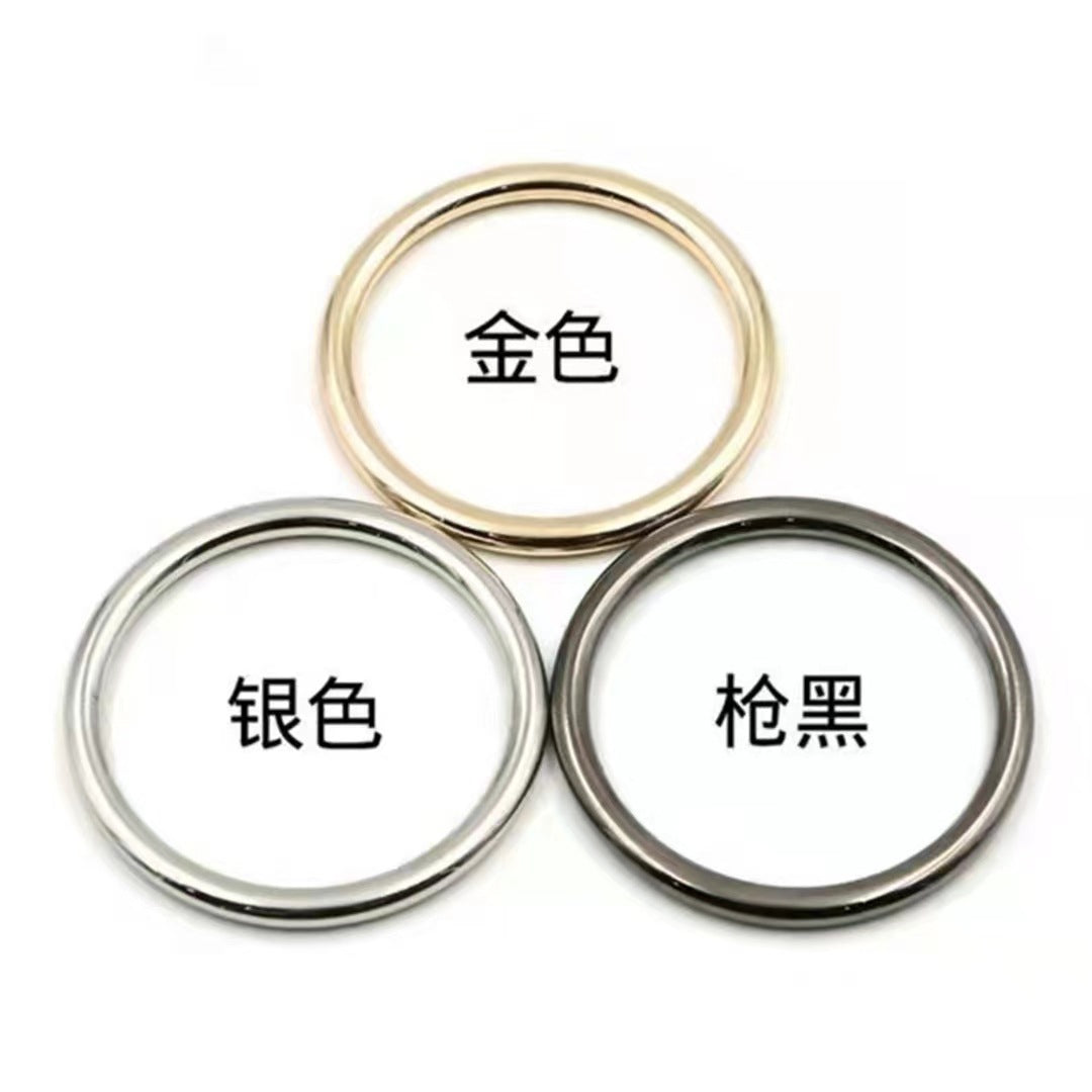 Factory zinc alloy round ring buckle luggage metal circle button clothing decorative ring O-shaped coil button wholesale - image 2