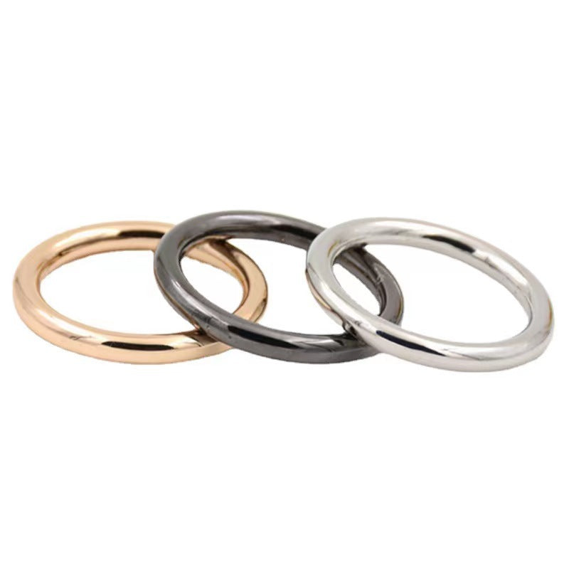 Factory zinc alloy round ring buckle luggage metal circle button clothing decorative ring O-shaped coil button wholesale - image 3