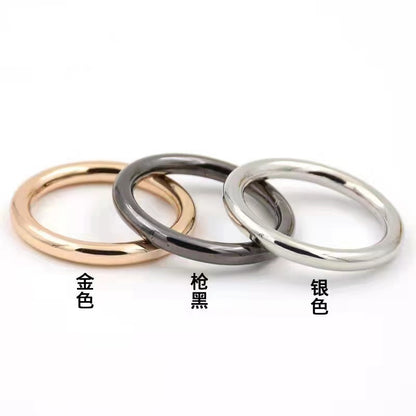 Factory zinc alloy round ring buckle luggage metal circle button clothing decorative ring O-shaped coil button wholesale - image 4