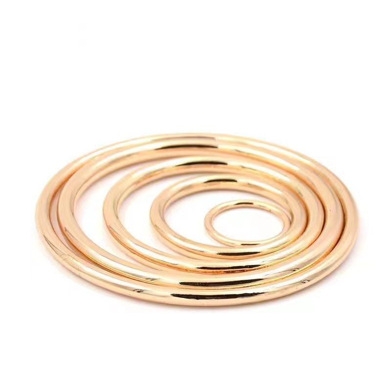 Factory zinc alloy round ring buckle luggage metal circle button clothing decorative ring O-shaped coil button wholesale - image 5