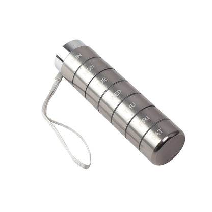 Metal medicine box packing box portable outdoor first aid waterproof medicine bottle Amazon aluminum alloy medicine box 7 days a week - image 2