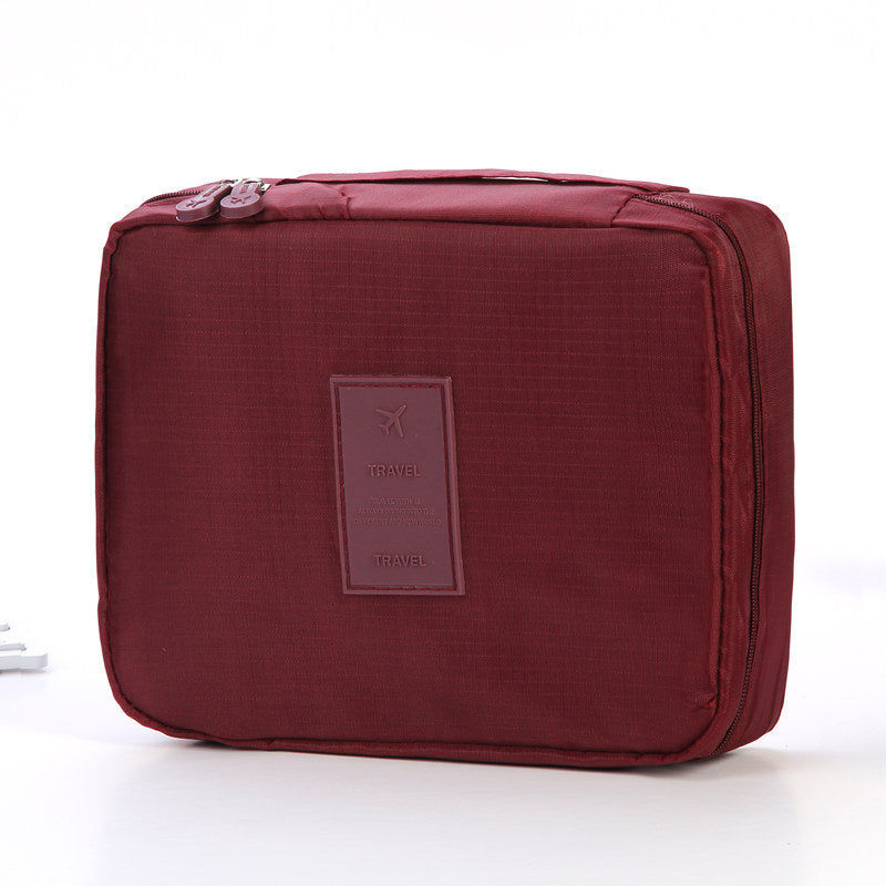 Waterproof Travel Makeup Bag | Portable Toiletry Organizer with Multi-Pocket Divider