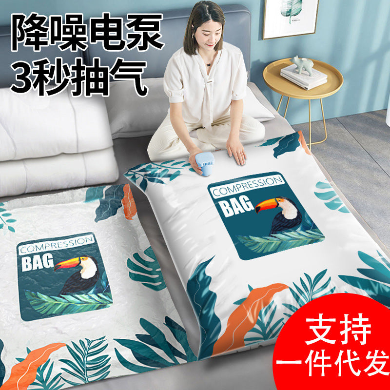 Vacuum Compression Bag Storage Clothes Quilt Household Clothes Air Pumping Quilt Pumping Down Jacket Electric Pump Bag - image 1