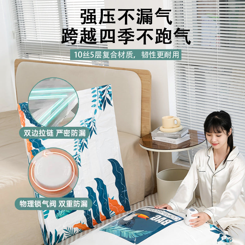 Vacuum Compression Bag Storage Clothes Quilt Household Clothes Air Pumping Quilt Pumping Down Jacket Electric Pump Bag - image 4