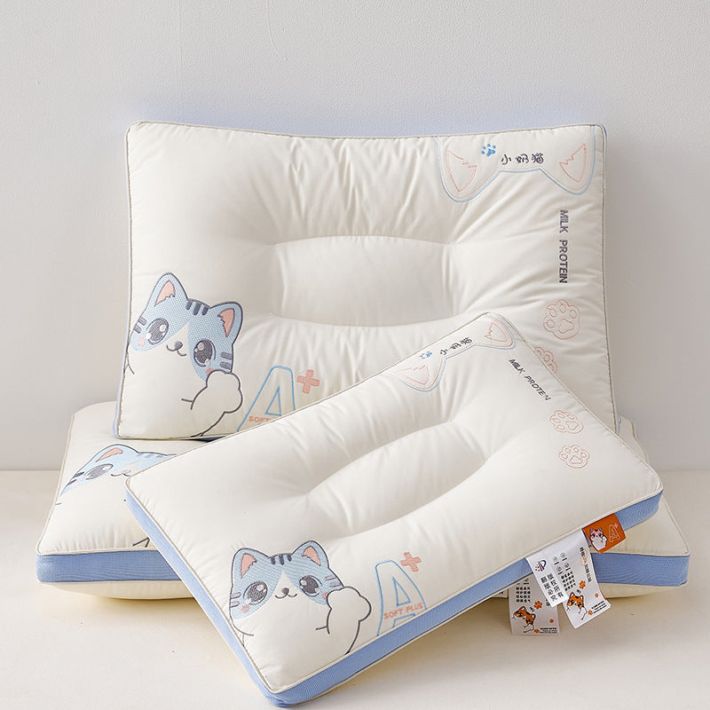 Cotton Pillow Core, Kidsren's Special Neck Pillow to Aid Sleep, Household Student Class a Pure Cotton Family Neck Pillow - image 4