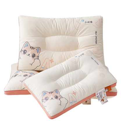 Cotton Pillow Core, Kidsren's Special Neck Pillow to Aid Sleep, Household Student Class a Pure Cotton Family Neck Pillow - image 5