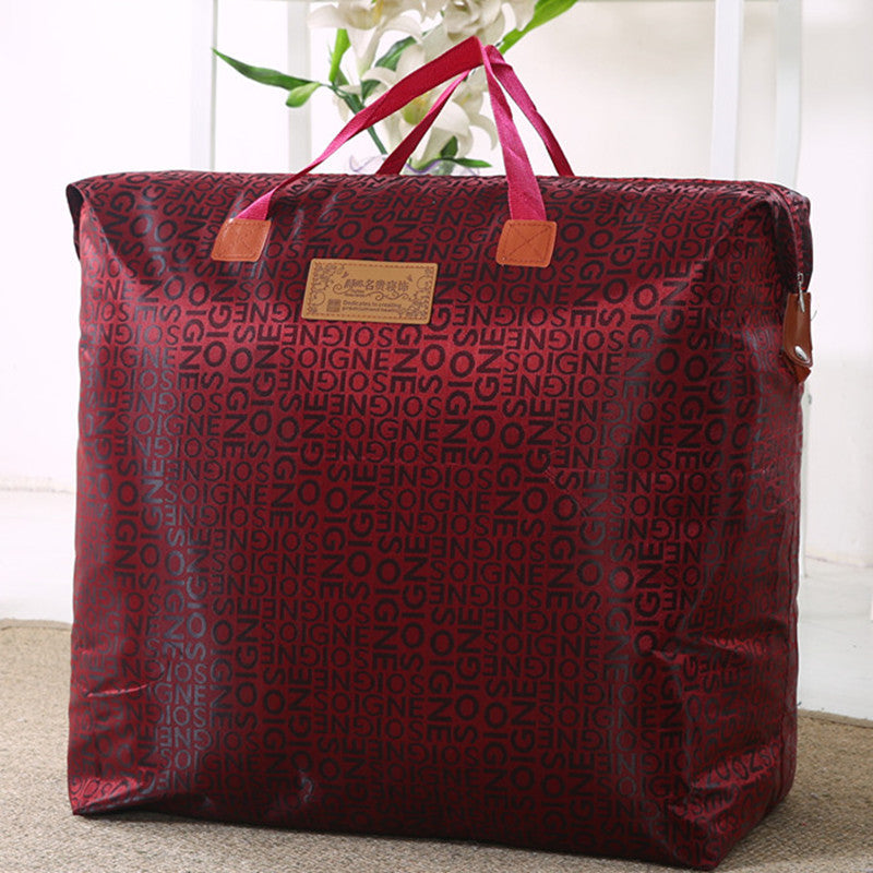 [2 Pack] Oxford cloth waterproof clothes cotton quilt storage bag luggage bag travel handbag moving bag - image 4